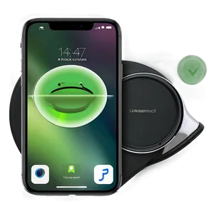 Iphone On Wireless Charging Pad PNG 12