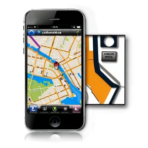 Iphone With Map Navigation Png Nve PNG image