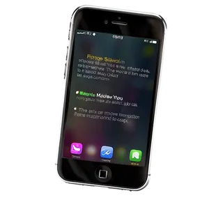 Iphone With Siri Activation PNG Avx