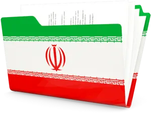Iran Flag Folder Design PNG image