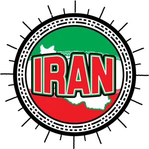Iran Travel Patch Design PNG image