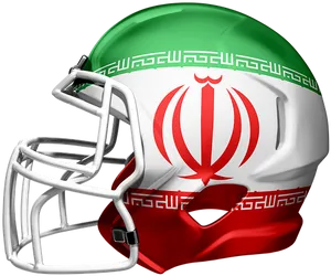 Iranian Themed Football Helmet PNG image