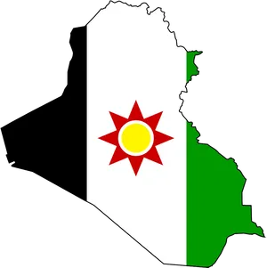 Iraq Kurdistan Map Graphic PNG image