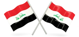 Iraqi Flags Crossed PNG image