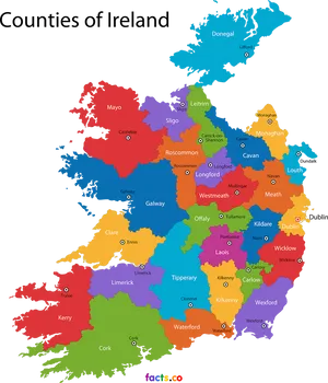 Ireland Counties Map PNG