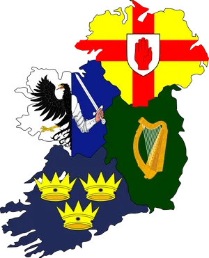 Ireland Provinces Heraldry PNG image