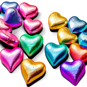 Iridescent Candy Hearts PNG Qgh PNG