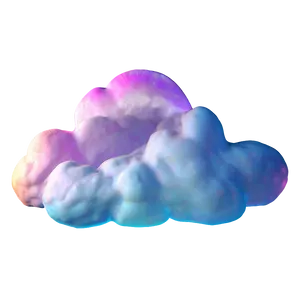 Iridescent Dream Cloud PNG 4