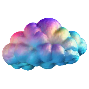 Iridescent Dream Cloud PNG 44