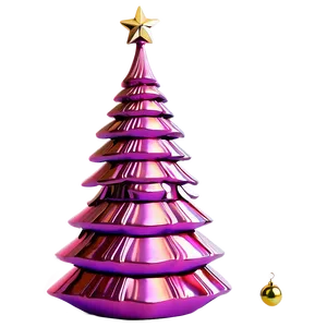 Iridescent Pink Christmas Tree PNG Ohl