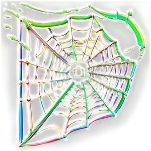 Iridescent Spider Web Art