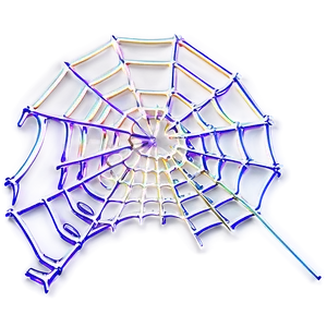 Iridescent Spider Web Art PNG image