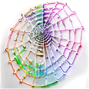 Iridescent Spider Web Artwork