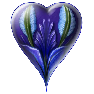 Iris Blue Heart Icon PNG 06272024 PNG
