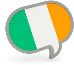 Irish Flag Speech Bubble PNG image