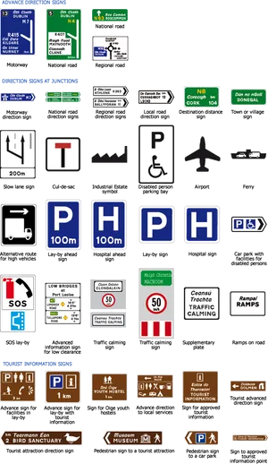 Irish_ Road_ Signs_ Collection PNG