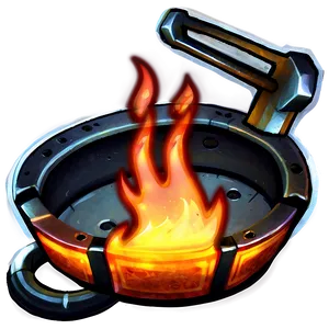 Iron Forge Flames Png 05242024 PNG image