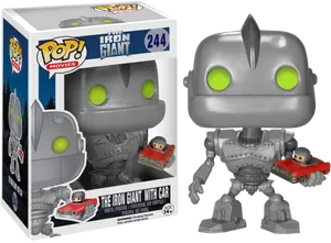 Iron Giant Funko Pop With Car PNG image