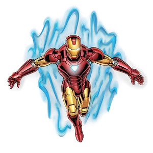 Iron Man Flying Illustration Png Uvr5 PNG image