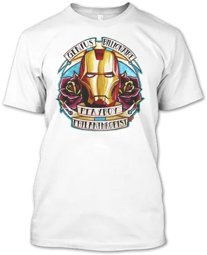 Iron Man Genius Billionaire Playboy Philanthropist Shirt PNG image