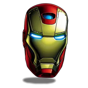 Iron Man Helmet Comic Style PNG Kmp23 PNG