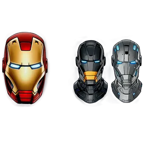 Iron Man Helmet Open Face PNG Obe