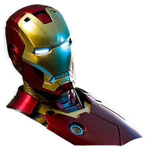 Iron Man Helmet Unmasked Version PNG 3