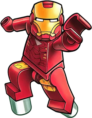 Iron Man Lego Character Illustration PNG image