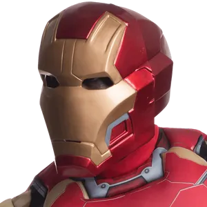 Iron Man Mask Close Up PNG image