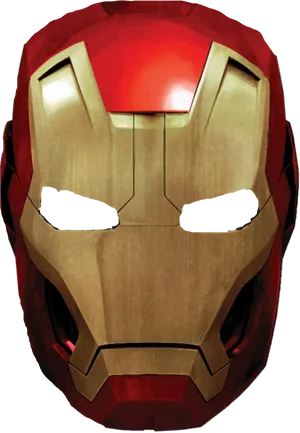 Iron Man Mask Red Gold PNG image