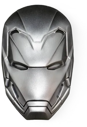 Iron Man Mask Silver Edition PNG image