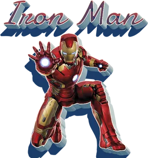 Iron Man Pose Graphic PNG image