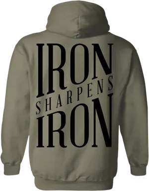 Iron Sharpen Iron Hoodie PNG image