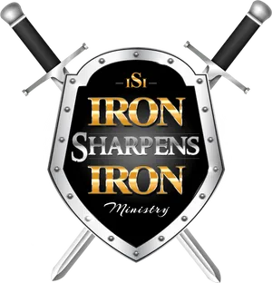 Iron Sharpening Iron Shieldand Swords PNG image