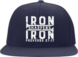 Iron Sharpens Iron Proverbs Cap PNG image