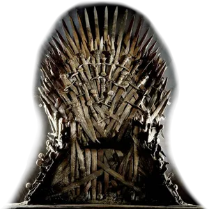 Iron Throne Fantasy Seat PNG image
