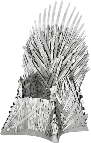 Iron Throne Replica Constructed From Swords PNG image