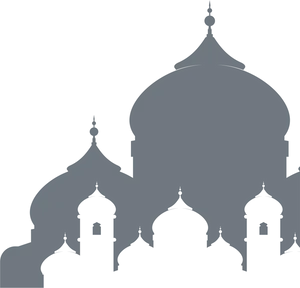Islamic Silhouette Mosque Domes PNG image