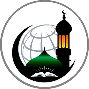 Islamic Symbols Crescent Mosque Globe PNG image