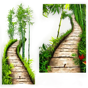 Island Bamboo Forest Path Png Ebm31 PNG image
