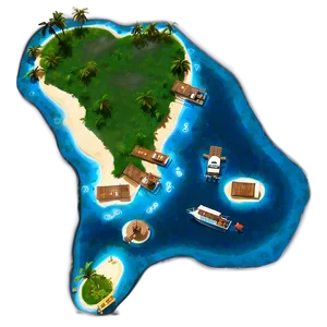 Island Getaway Map Png 7 PNG image