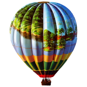 Island Hot Air Balloon View Png Uce14 PNG image