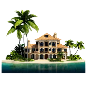 Island Mansion Paradise PNG 91