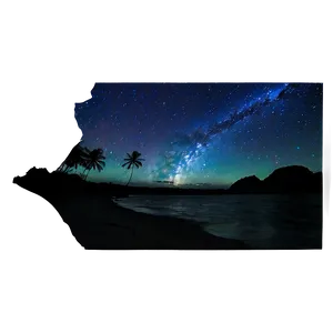 Island Night Sky Stars Png 05232024 PNG image