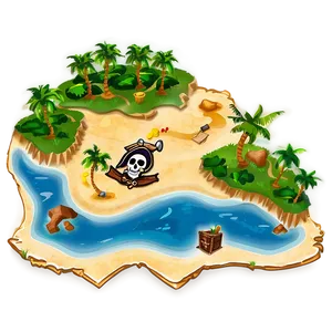 Island Pirate Treasure Map Png 60 PNG image