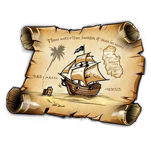 Island Pirate Treasure Map Png 93 PNG image