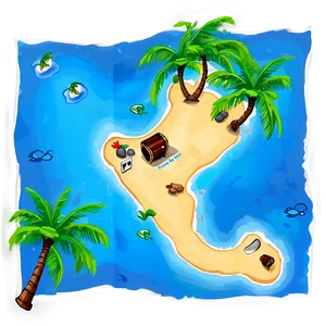 Island Pirate Treasure Map Png Trc18 PNG image