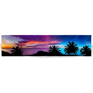 Island Sunset Silhouette Png Lcv PNG image