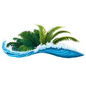 Island Surf Waves Png 05232024 PNG image