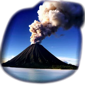 Island Volcano Eruption View Png 66 PNG image